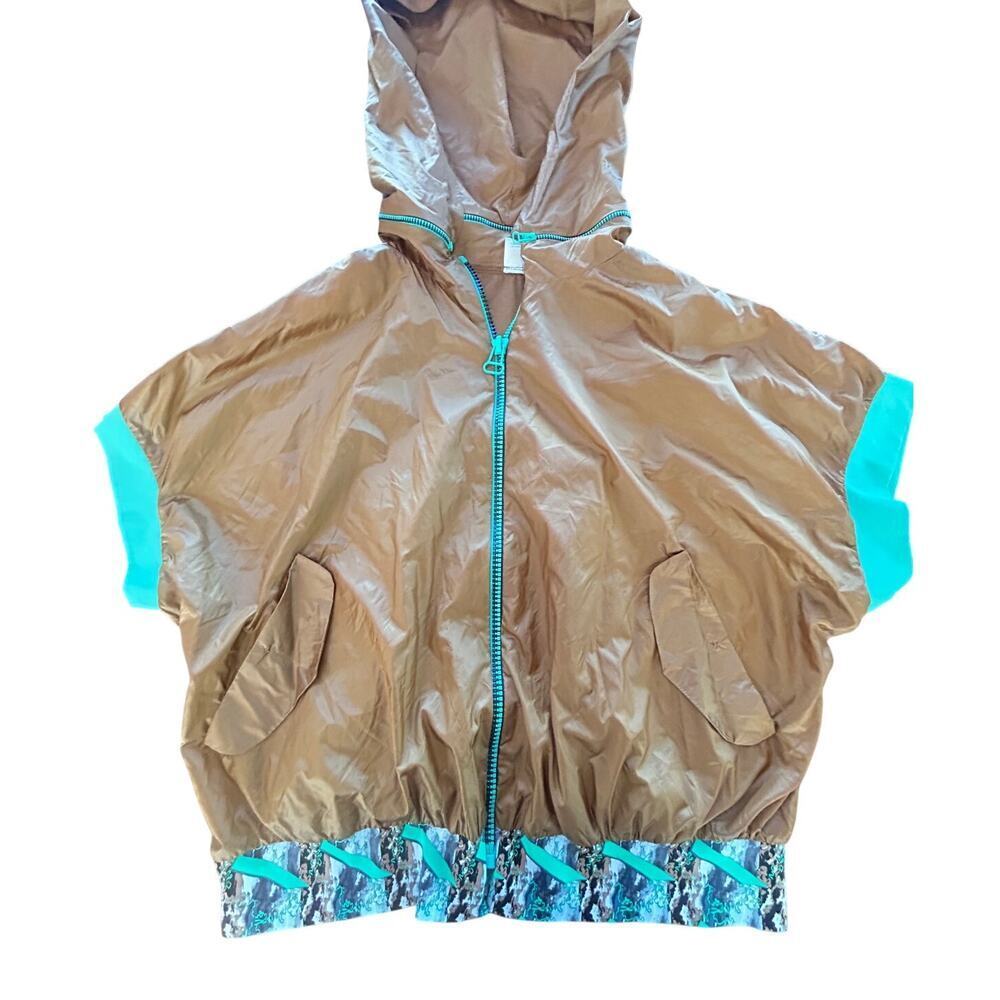 VTG 80s Archival Nylon Windbreaker Batwing Crop Made in USA Talon Zip